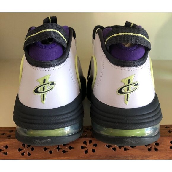 NIB Nike Air Max Penny Men's Shoes White Purple Lemon Twist Size 8 - Picture 8 of 11